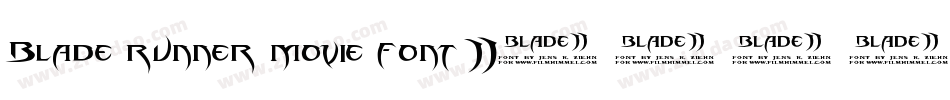 Blade runner movie font 2字体转换